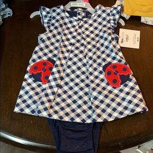 Plaid LadyBug Bubble Dress